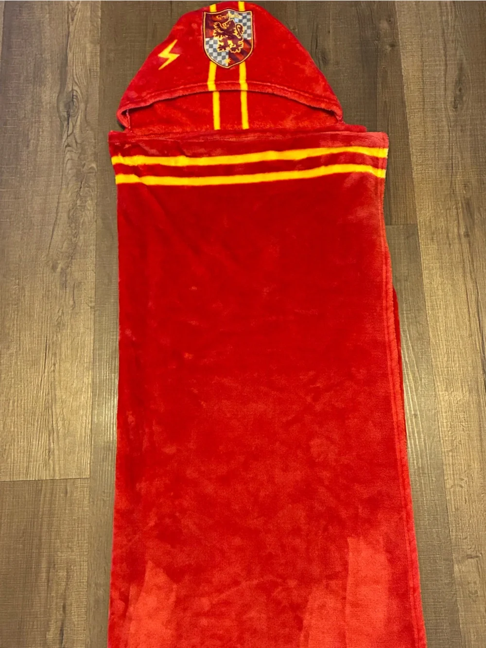 Harry Potter Licensed Quidditch Gryffindor Hooded Blanket Throw One Size 60x30in